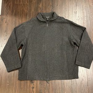 Brandini le collezioni collard zip up thick wool knit sweater - size M